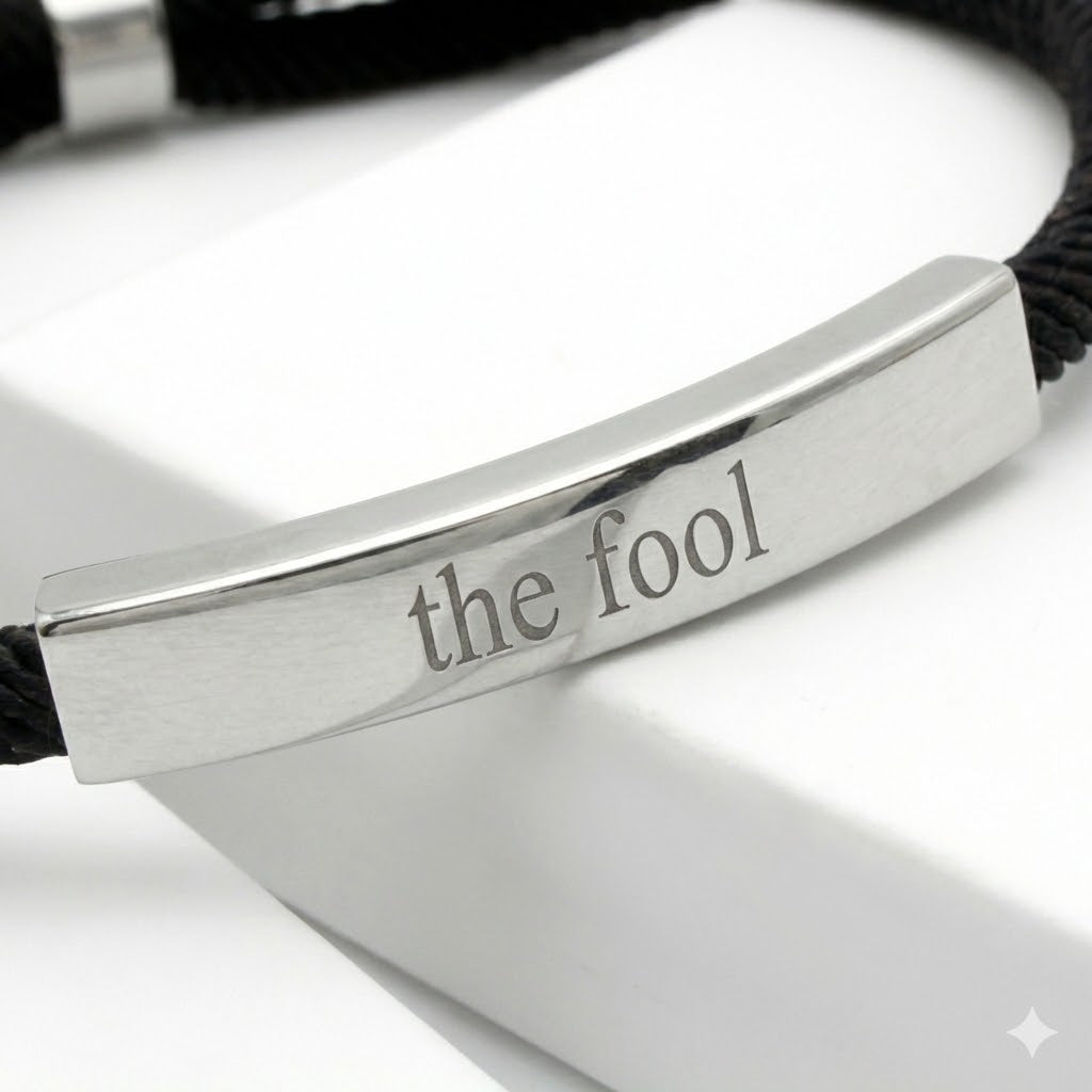 TFS-Engraved The Fool Tarot Bracelet