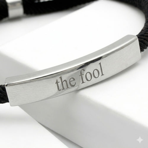 TFS-Engraved The Fool Tarot Bracelet
