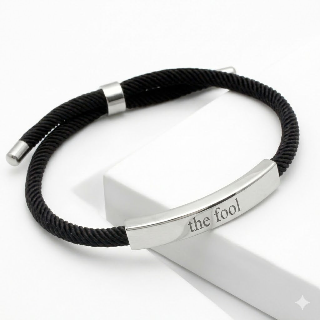 TFS-Engraved The Fool Tarot Bracelet